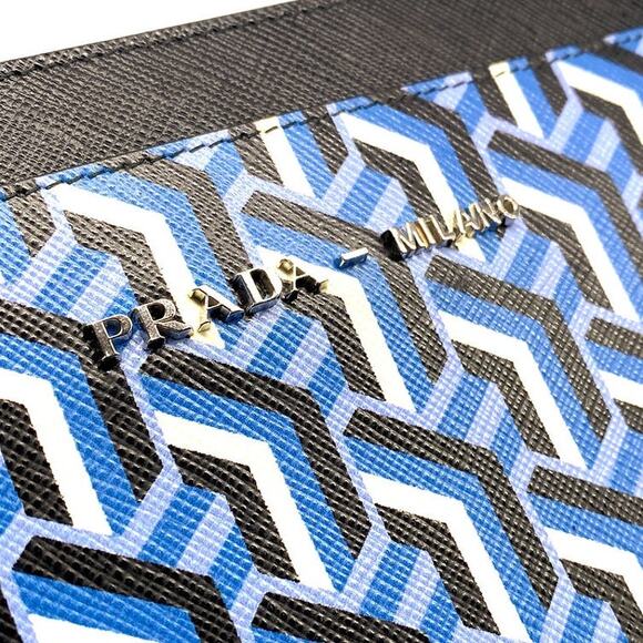 154. Prada Saffiano Leather Geometric Pattern iPad Case - Picture 6 of 14